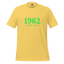 1962 Chicago Shirt – Minimalist River Green St Patrick’s Day Graphic Tee Yellow