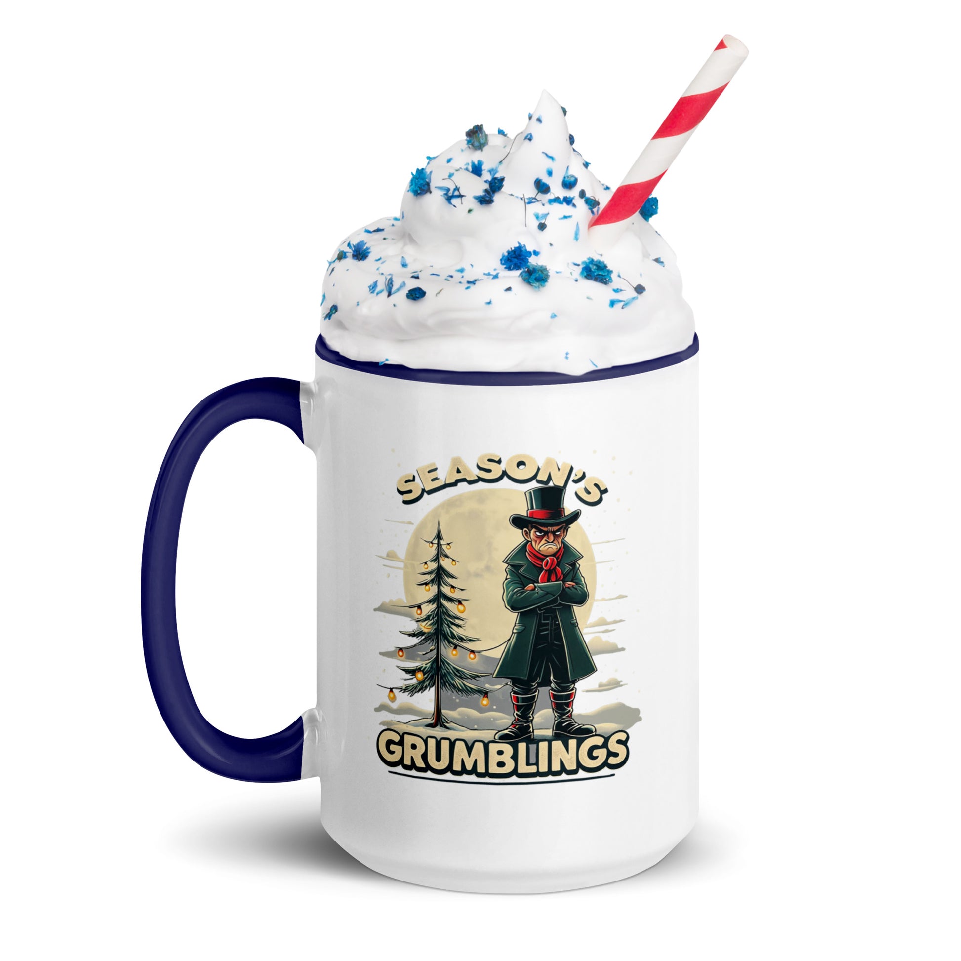 Grumblings mug in Dark Blue