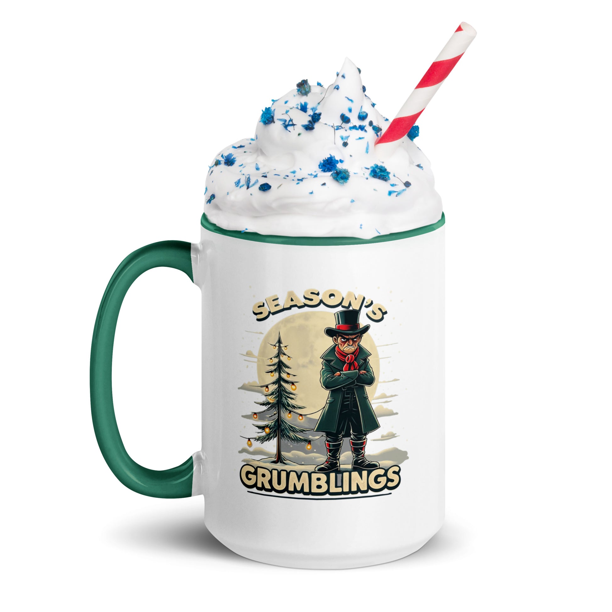 Grumblings mug in Dark green